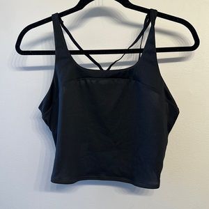 Gym shark tank - black - mid crop.  Perfect condition size small.